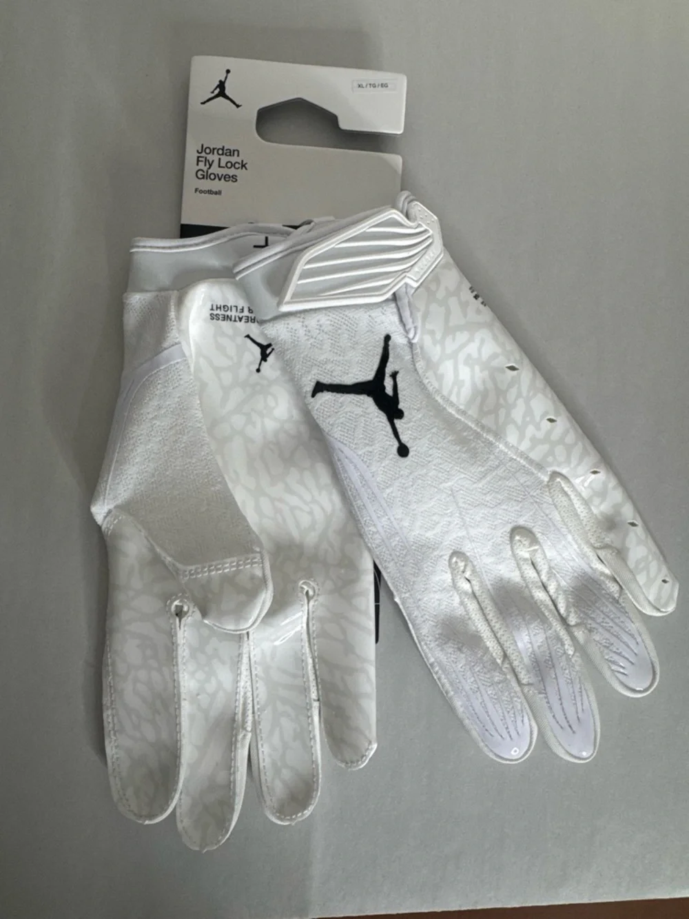 NEW Jordan Adult Fly Lock Football Glove White XL
